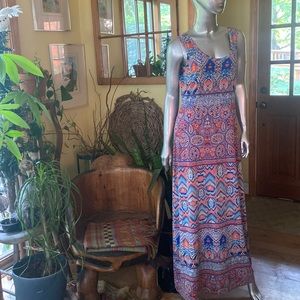 NWT nine west maxi long dress, tank top bohemian. Lots of great colors.